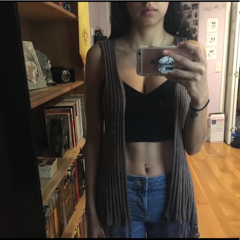 Boho fringe cardigan/vest
